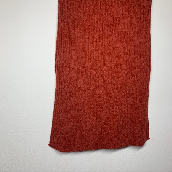 Pink Rose Burnt Orange Sleeveless Midi Sweater Dress - Picture 6 of 7